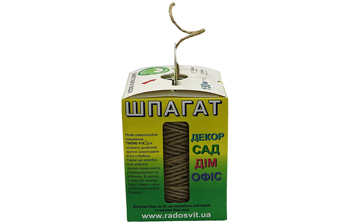 Шпагат джутовий, 150 метрів/бобіна, коробка Twine-Fix