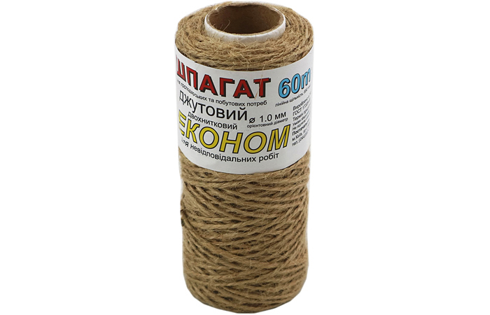 Шпагат джутовий ЕКОНОМ, 60 метрів/бобіна