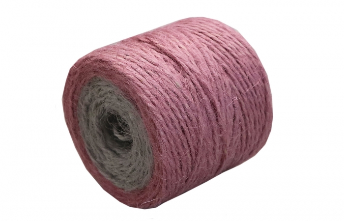 Шпагат джутовий кольоровий мікс пудра-сірий, 90 метрів